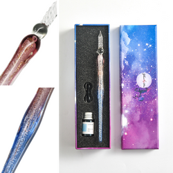 The Meteor Gradient Glass Dip Pen with Ink Gift Sets