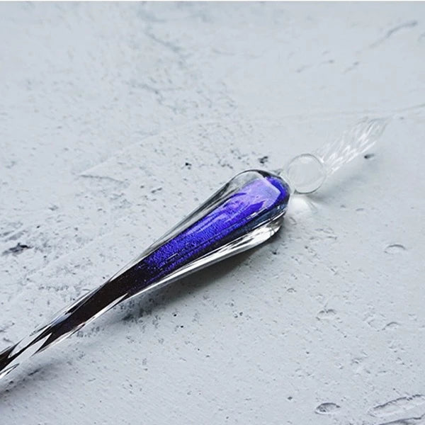 Glass Dip Pen Gift Set with inks - Purple