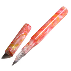 Glass Dip Pen with Sunset Resin Pen Body and Cap