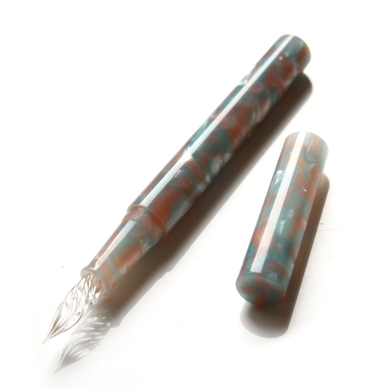 Glass Dip Pen with Monet Color Resin Pen Body and Cap